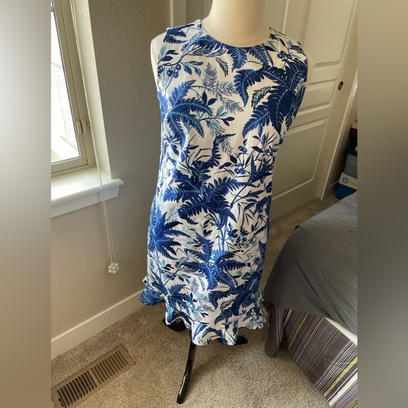 Talbot’s TropicalPalm Sheath with Ruffled Hem - Picture 2 of 10